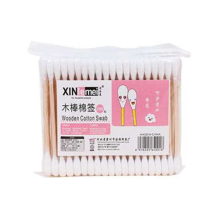 Cotton Swab Factory Disposable Cosmetic Cotton Swab Ear Cleaning Double-Ended Bamboo Stick Cotton Swab Bag Boxed Manufacturer Wholesale