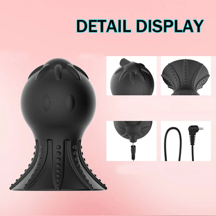 Electric Nipple Stimulator Electro Massage Silicone Breast Clamp 15m Wireless Remote 8 Modes 19 Levels USB Rechargeable