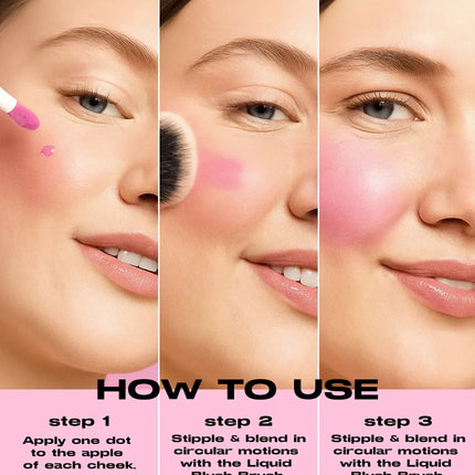 YOUNG VISION 3 Colors Lightweight Moisturizing Liquid Blush for Lips & Cheeks Highlighting & Color Showing Blush