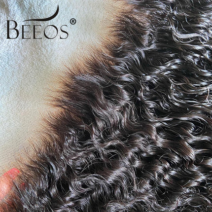 Water Wave Skinlike 13X6 HD Lace Frontal Only Deep Curly Pre plucked 5x5 HD Lace Closure Only Brazilian Human Hair Bleach Knots