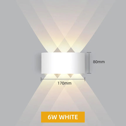 Aluminum LED Wall Lamp Waterproof IP65 interior wall light Up and Down Outdoor Garden Lights Bedroom Living Room Stairs Lighting