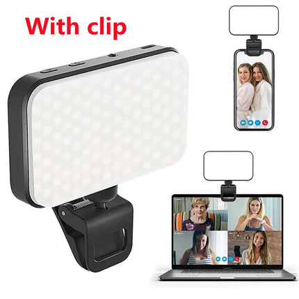 FANGTUOSI new Pocket LED Selfie Fill Light 1000Mah Rechargeable For IPhone IPad Mobile Phone Clip Flash Video Photography Lamp