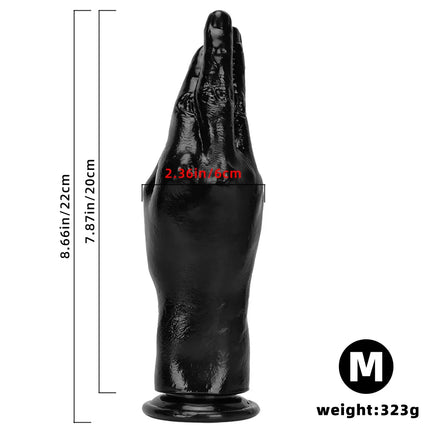 Black Hand Expansion Fist for Male Female Masturbation Climax Foreplay Anal Plug Expansion Realistic Silicone Sex Toy