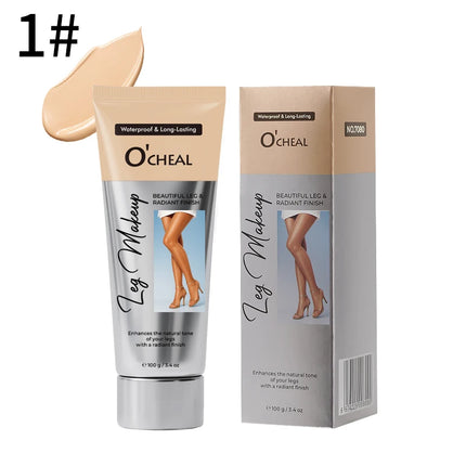 OCHEAL 100ml Beauty Leg Cream Makeup Body Coverage Long-lasting Waterproof Concealer Skin Tone Wheat Tan Brown Liquid Foundation