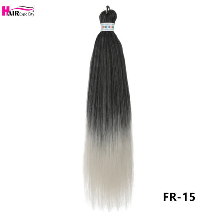 Easy Braids 26Inch Synthetic Jumbo Braids Hair Extensions Ombre Colorful Braiding Hair Pre Stretched Hair Expo City