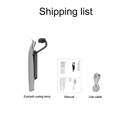 Handheld UV violet eyelash lamp 2&1 tweezers work lamp makeup eyelash grafting quick UV lamp rechargeable work beauty lamp