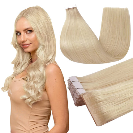 Full Shine Virgin Injection Tape in Human Hair Extensions Invisible Hand Tied Tape in Hair Extension Human Hair Natural Adhesive