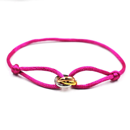 Zalman Wholesale GDS888 Luxury Unisex Bracelet 3 Metal Buckle Hand Chain Adjustable Men's Rope Bracelet for Women Jewelry Gifts