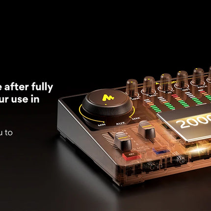 maonocaster AME2 Sound Card Maonocaster Audio Interface Podcast Equipment Studio All-In-One Mixer for Live Streaming,Guitar,PC