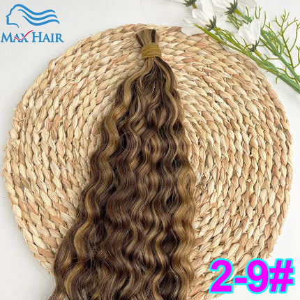 Wholesale Red Deep Wave Hair Bulk for Boho Braids 100% Human Hair Extensions No Weft Blonde Red Curly 613 Vietnamese Hair 30inch