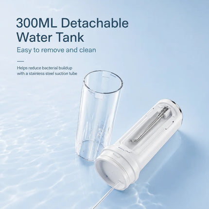 Portable Water Flosser Cordless Oral Irrigator 300ml IPX7 Waterproof USB-C Rechargeable Cleaner For Teeth Braces Travel Family