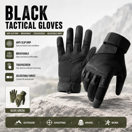 Tactical Gloves Touchscreen Anti-Slip Breathable Military Outdoor Work Motorcycle Hiking Riding Full Finger Protective Gloves
