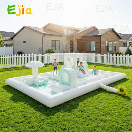 20ft Large  Commercial Inflatable Obstacle Course Bounce House Dry/Water Park Splash Pad Soft Play  Ball Pit Playground For Party Birthday