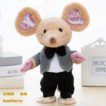 Robot Music Mouse Toys Dance Talk Electronic Plush Mouse Sound Control Interactive Mice Sing Song Animal For Kids Birthday Gift