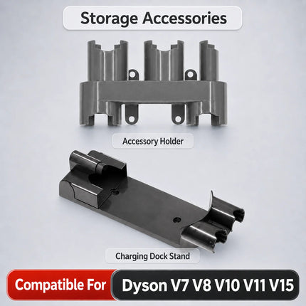 Compatible For Dyson V7 V8 V10 V11 V15 Vacuum Accessories 11Pcs Attachment Tool Kit Crevice Brush Hose Holder Dock Stand Parts
