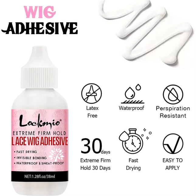 Wig Glue Waterproof Adhesive Bonding Lace Toupee Front Closure and Glue Remover Travel Size Wigs Extension Products for Beginner