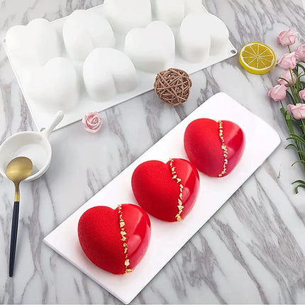 Silicone Pastry Molds for Chocolate 3D Heart Shaped Mousse Cake Dessert Baking Pan Mini Muffin Jelly Fondant Bakeware Moulds