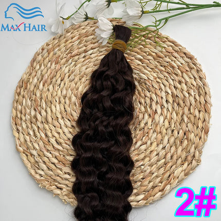 Wholesale Red Deep Wave Hair Bulk for Boho Braids 100% Human Hair Extensions No Weft Blonde Red Curly 613 Vietnamese Hair 30inch