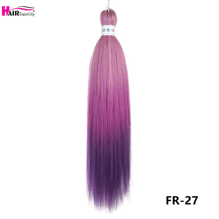 Easy Braids 26Inch Synthetic Jumbo Braids Hair Extensions Ombre Colorful Braiding Hair Pre Stretched Hair Expo City