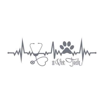 Dog and Cat Silhouette Heartbeat Vinyl Wall Stickers Pet Veterinary Shop Window Decal Car Laptop Removable Decal Veterinary Gift