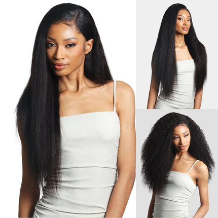 Shake-N-Go Virgin Remy Hair HD Lace Closure Glossy Wet N Wavy 4X4 Bohemian 12", Human Hair