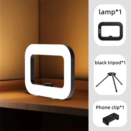 Selfie fill Light Photography Lighting Led square Lamp for Video Recording Live Broadcast Mobile fill light with clip