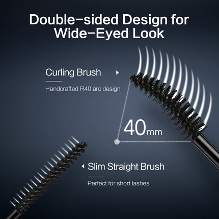 CARSLAN Dual Head 3D Mascara Curling Volume Up&Down Lashes Thick Lengthening Eyelashes Waterproof Long-wearing Mascara Makeup