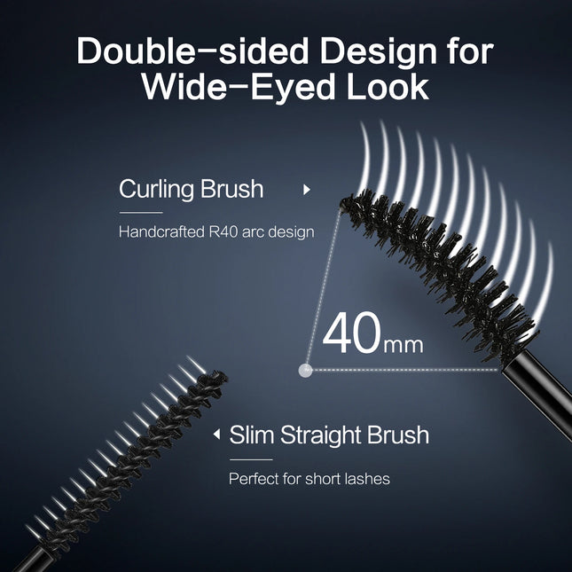 CARSLAN Dual Head 3D Mascara Curling Volume Up&Down Lashes Thick Lengthening Eyelashes Waterproof Long-wearing Mascara Makeup