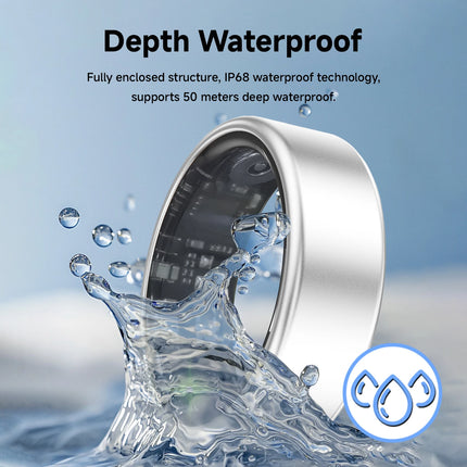 NEW Smart Ring Health Tracker Sleep Recording & Smart Sleep Analysis Blood Oxygen Monitor Heart Rate Tracker Activity Track Men