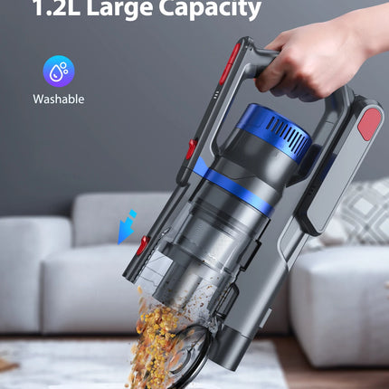 55 Mins 36KPA Suction Power 450W Cordless vacuum cleaners for pet home appliance 1.2L Dust Cup Removable Battery Handheld JR500