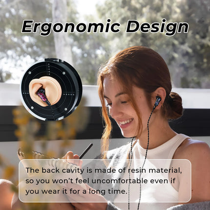 AFUL PolarNight Open-Back Acoustic Flat Head Earbuds 15.4mm Dynamic Driver HiFi Flathead Earphone with MMCX Detachable Cable