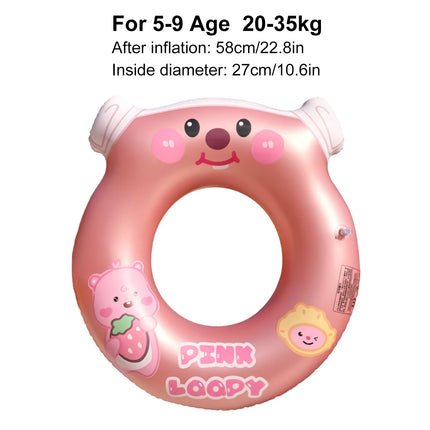 1PC Cute Cartoon Inflatable Swim Ring, Pool Floats Tube, Summer Swimming Circle Floatie Water Fun for Beach Pool Outdoor