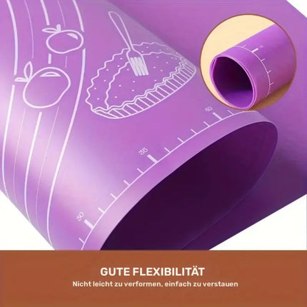 Silicone baking pad, extra-thick large-sized non-stick pastry pad, suitable for dough, pie crust and rolling pad