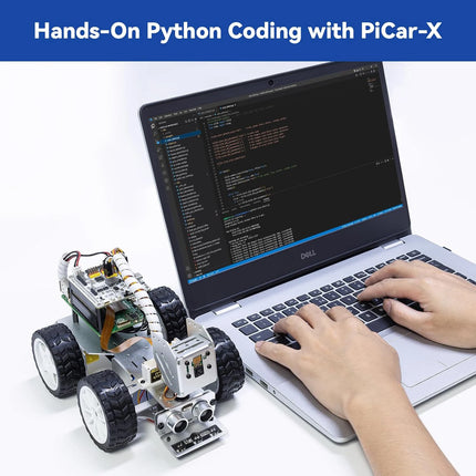 CC SunFounder Picar-X AI Robot Smart Car Kit for Raspberry Pi 5/4/3B+/Zero 2w, Openclaw LLMs ChatGPT/Gemini/Grok Python, Scratch