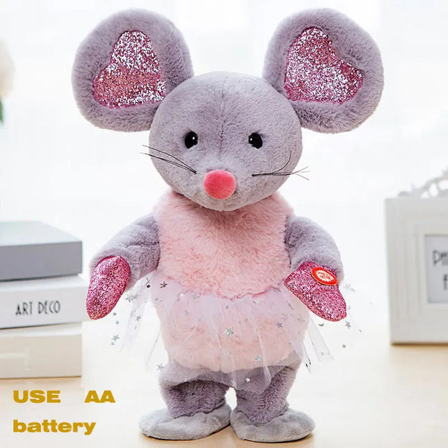 Robot Music Mouse Toys Dance Talk Electronic Plush Mouse Sound Control Interactive Mice Sing Song Animal For Kids Birthday Gift