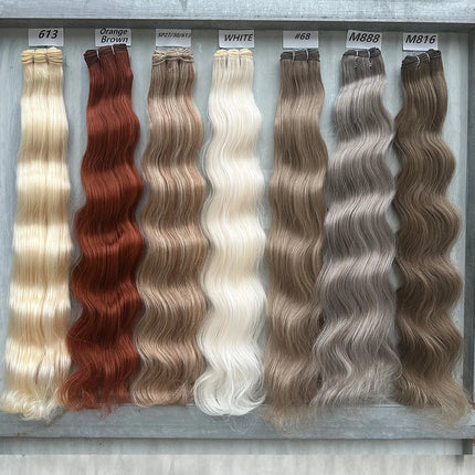 Magicae 30Inch 200g/Pc Chocolate Ombre Brown Orange Blond P27/613 Bio Body Wave Grey High Temperature Synthetic Hair Extension