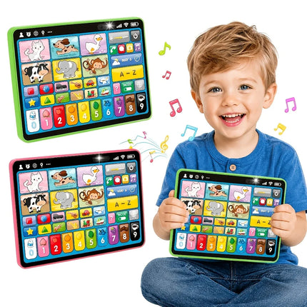 2026 New Learning Tablet for Toddlers, Trilingual Learning Toys with Music & Sound, Speech Therapy Toys for 12 Months Boy Girl, Musical Baby Birthday Toys for 1 Year Old Girls, Toddler Educational Toys Birthday Christmas Gift