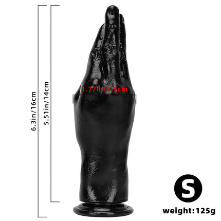 Black Hand Expansion Fist for Male Female Masturbation Climax Foreplay Anal Plug Expansion Realistic Silicone Sex Toy