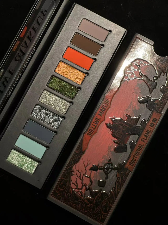 Shellwe Makeup · x Ghoul Co branded Series Nocturnal Flame Night Flame Eye Shadow Disk Chameleon Gothic Eyeshadow