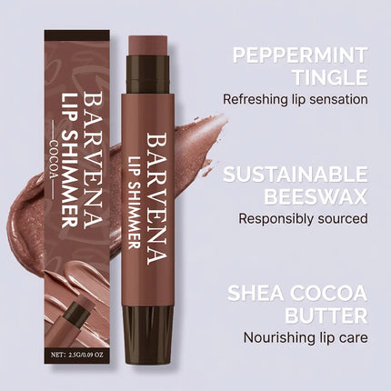 Moisturizing Lip Balm Stick Shea Butter Long Lasting Lip Tint Natural Color Refreshing Cocoa Peppermint Shimmer Lip Gloss Makeup