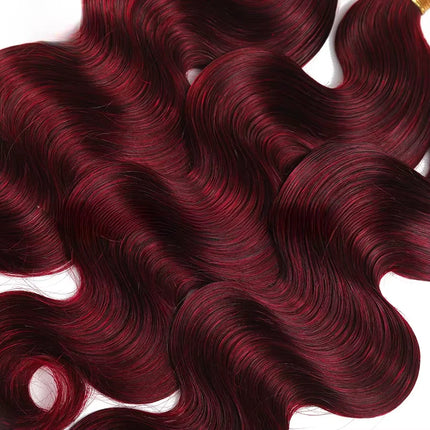 Royal 99j Burgundy Colored Body Wave Human Hair Bundles Brazilian Wavy 1/3/4 Bundles Human Hair Colored Read Brown Hair Bundles