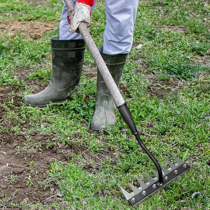5/6/7/8 Tines Weed Puller Tool Garden Weed Pulling Tool Rake Alloy Steel Hand Weeder Tool Weed Remover Tool for Farm Backyard