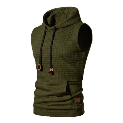 Women's Sleeveless Shirts Hooded Sports Fitness Tops Loose Quick-Drying Breathable Casual Running Yoga Tank Top