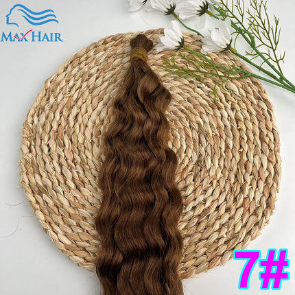 Wholesale Red Deep Wave Hair Bulk for Boho Braids 100% Human Hair Extensions No Weft Blonde Red Curly 613 Vietnamese Hair 30inch
