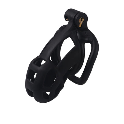 2025 new men's chastity lock black smooth SM erotic men's toy, Valentine's Day gift (purchased separately with chastity lock str