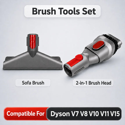 Compatible For Dyson V7 V8 V10 V11 V15 Vacuum Accessories 11Pcs Attachment Tool Kit Crevice Brush Hose Holder Dock Stand Parts