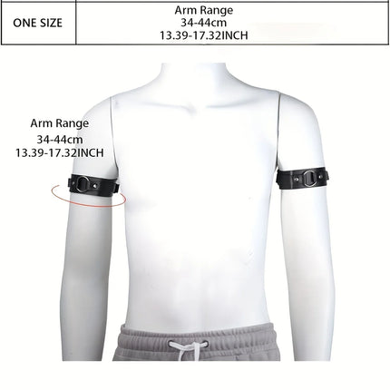 Adjustable Bondage Body Cage Arm Rings Erotic Rave Sexy Men Armband Fetish Gay Harness Belts Cosplay Clubwear Accessories