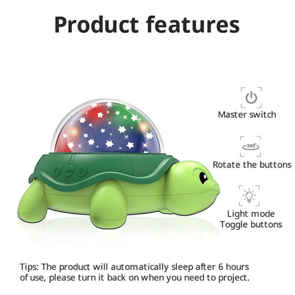 Good Luck Turtle Starry Sky Light，Star Projector Night Light for Kids，360 Degree Rotation Gift Toys
