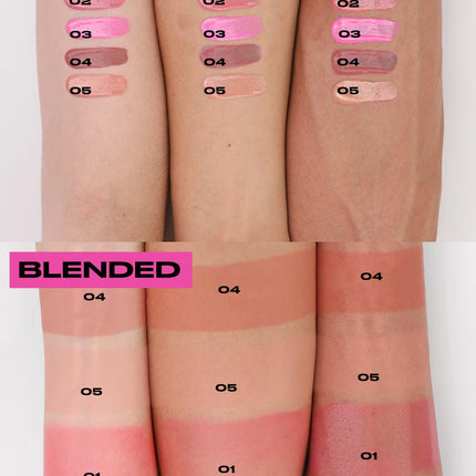 YOUNG VISION 3 Colors Lightweight Moisturizing Liquid Blush for Lips & Cheeks Highlighting & Color Showing Blush