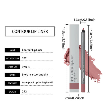 Waterproof Lip Liner Stain Natural Nude Matte Finish Pink Plumping Lip Liner Long Lasting Lip Liner Lip Contour Makeup Cosmetics